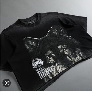 Eyes premium vintage cropped tea in wolf gray